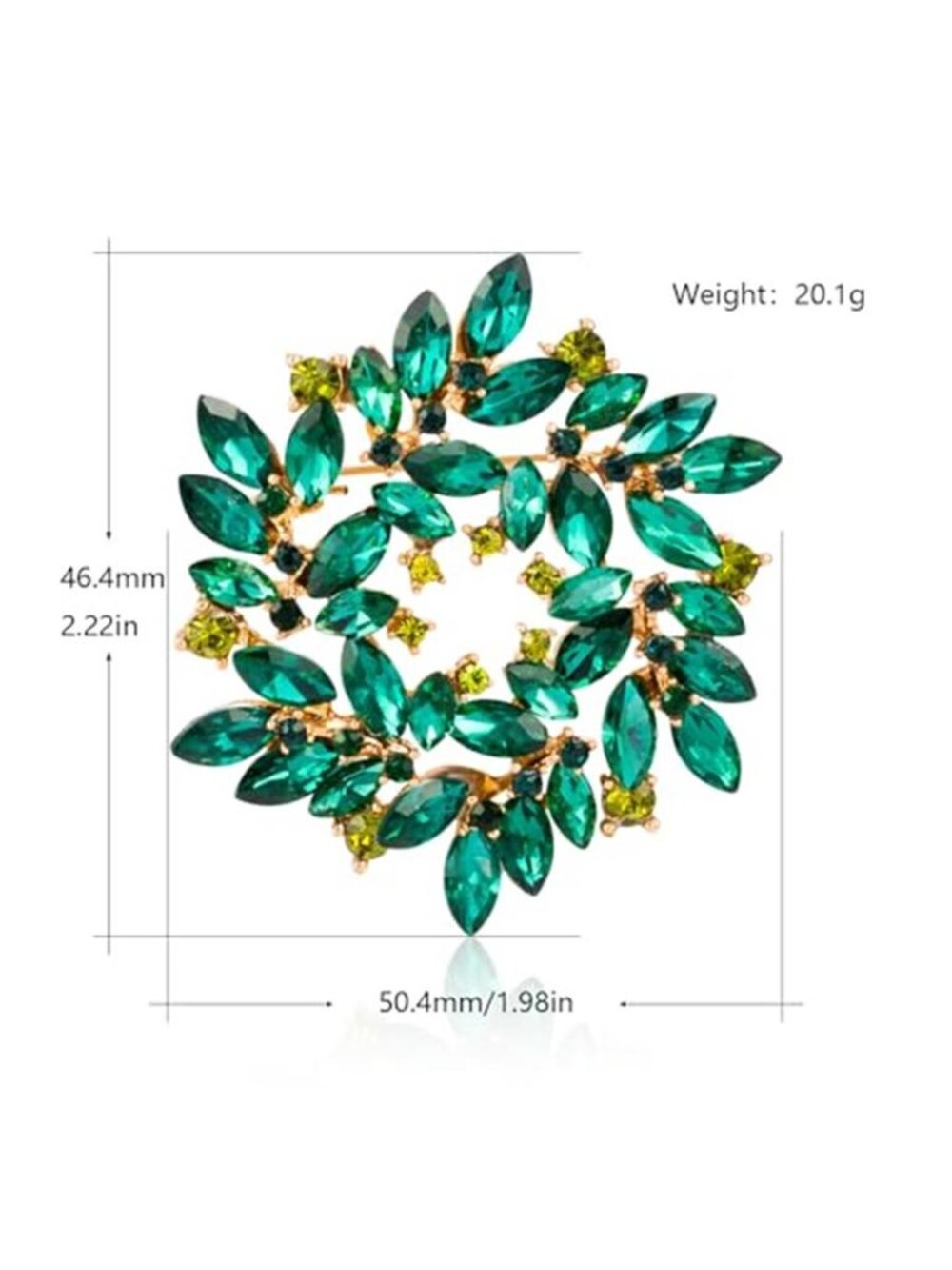 Fashion Sparkly Austrian Crystal Flower Brooch Pin for Women Elegant - Picture 3 of 4